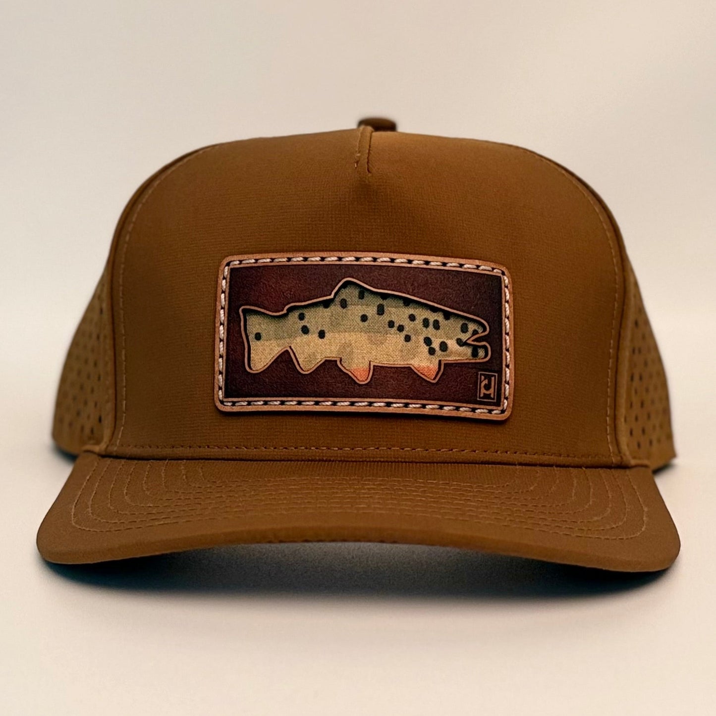 Cutthroat Trout Leather Patch Hat
