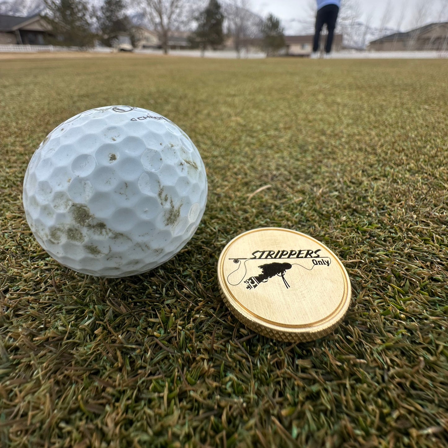 Strippers Only Brass Ball Marker