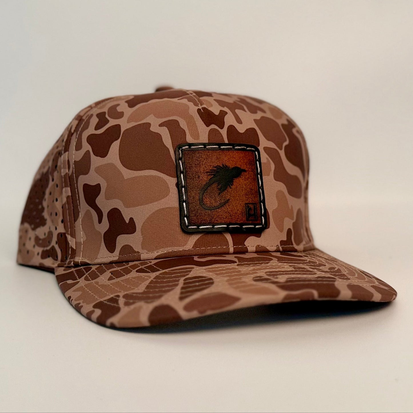 Zebra Midge Fly Pattern Leather Patch Hat