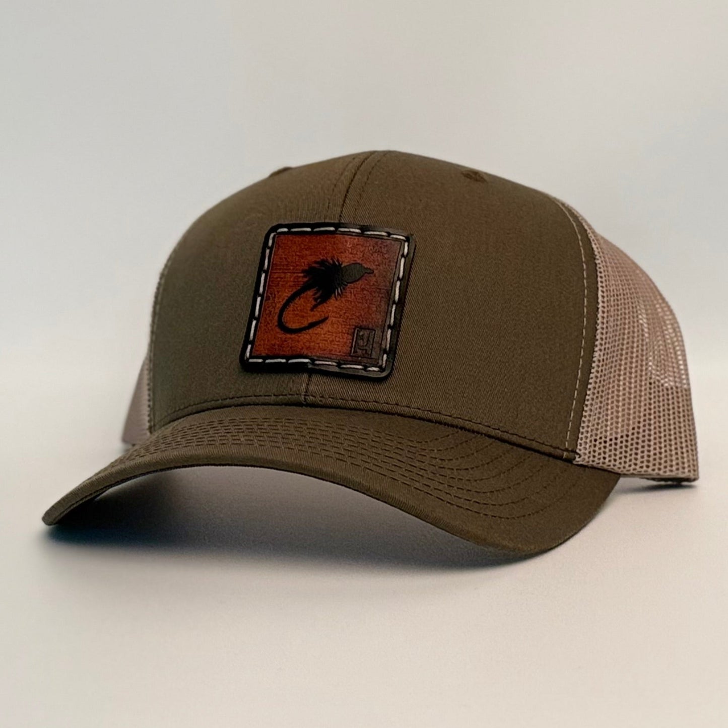 Zebra Midge Fly Pattern Leather Patch Hat