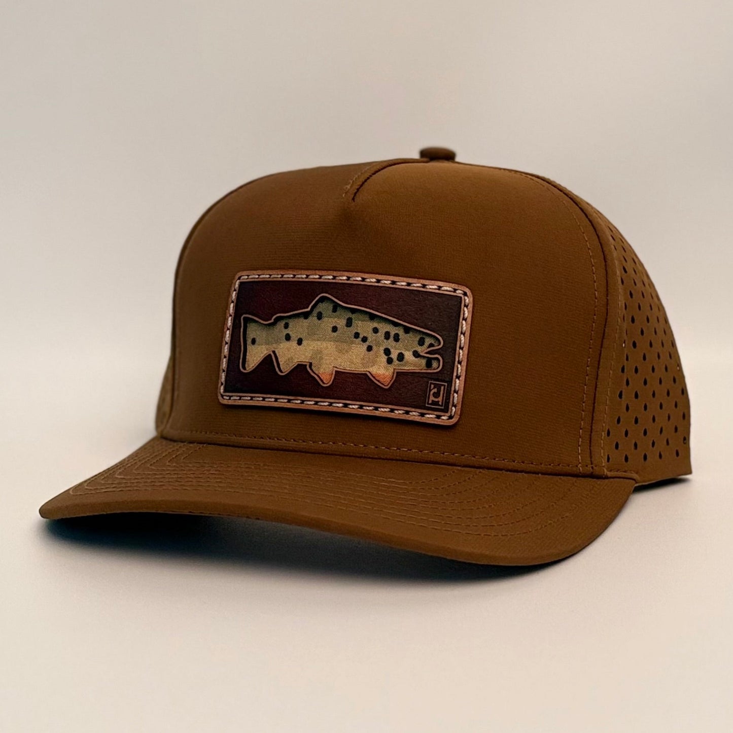 Cutthroat Trout Leather Patch Hat
