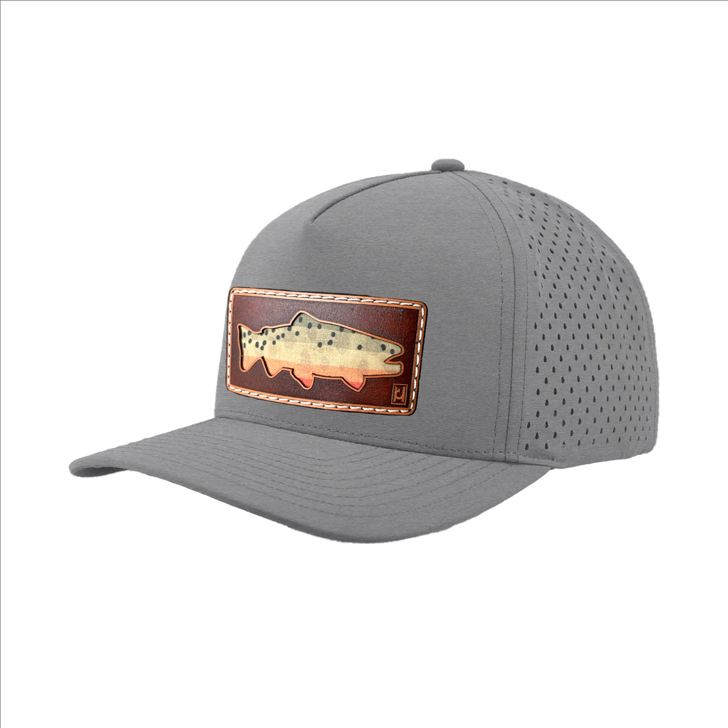 Cutthroat Trout Leather Patch Hat