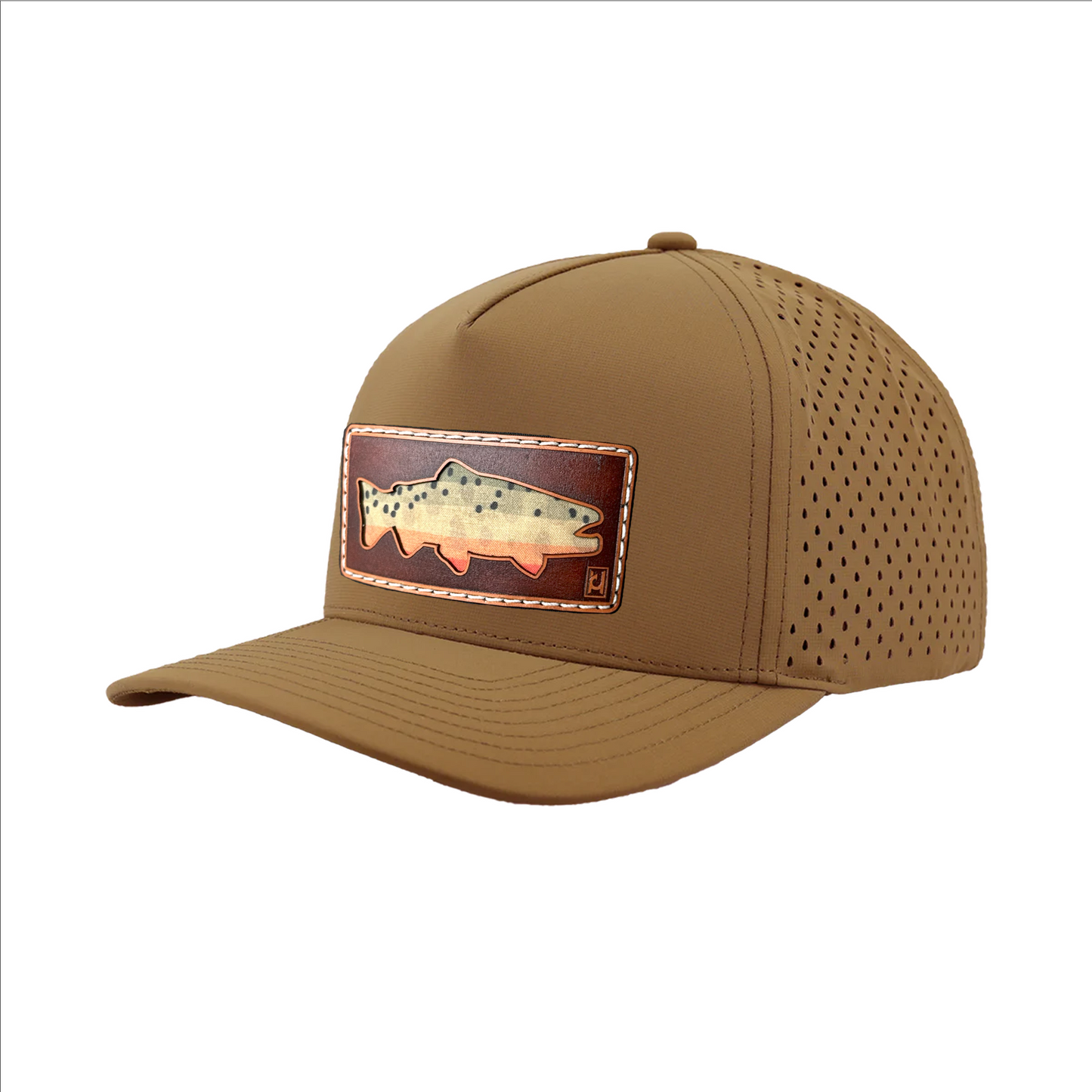 Cutthroat Trout Leather Patch Hat