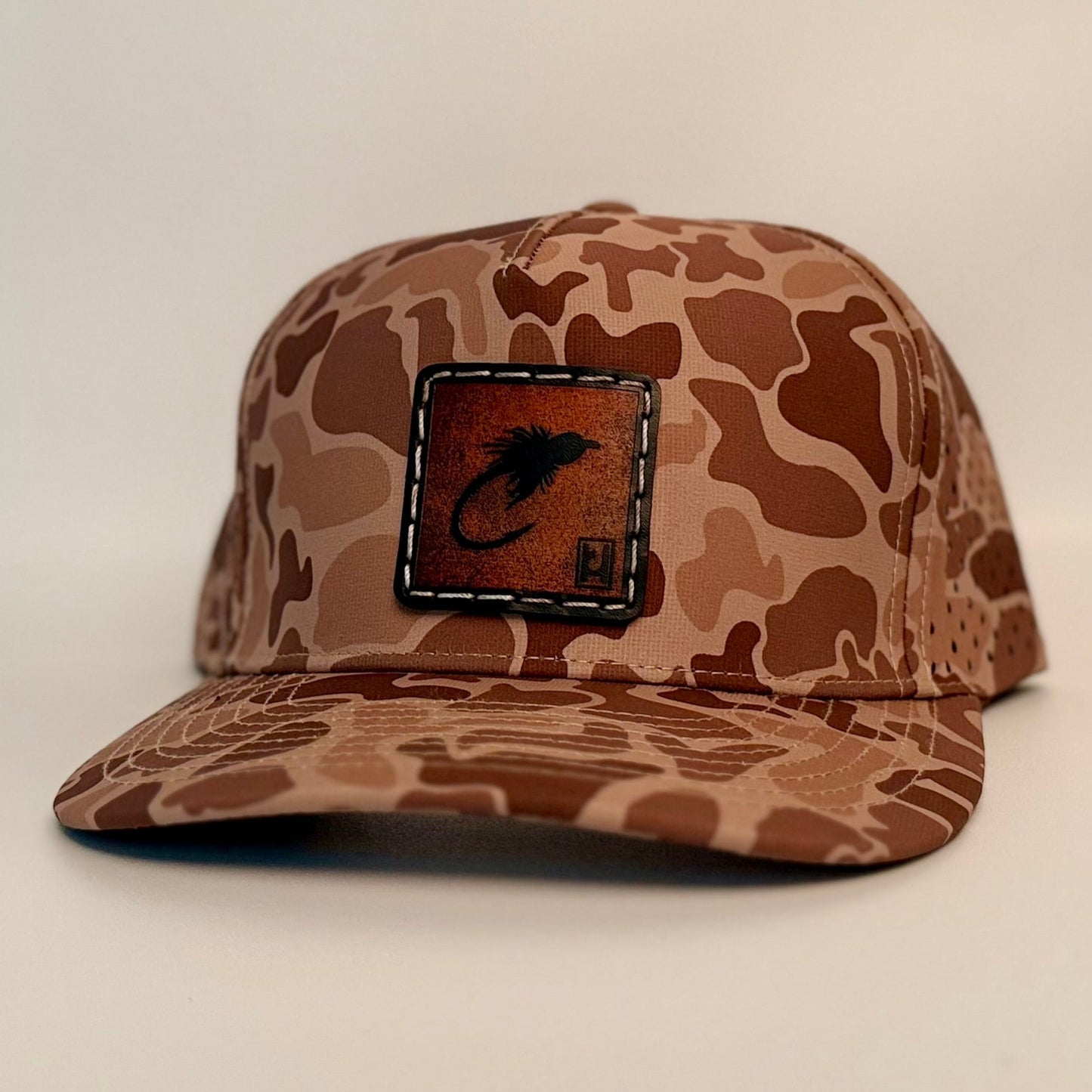 Zebra Midge Fly Pattern Leather Patch Hat