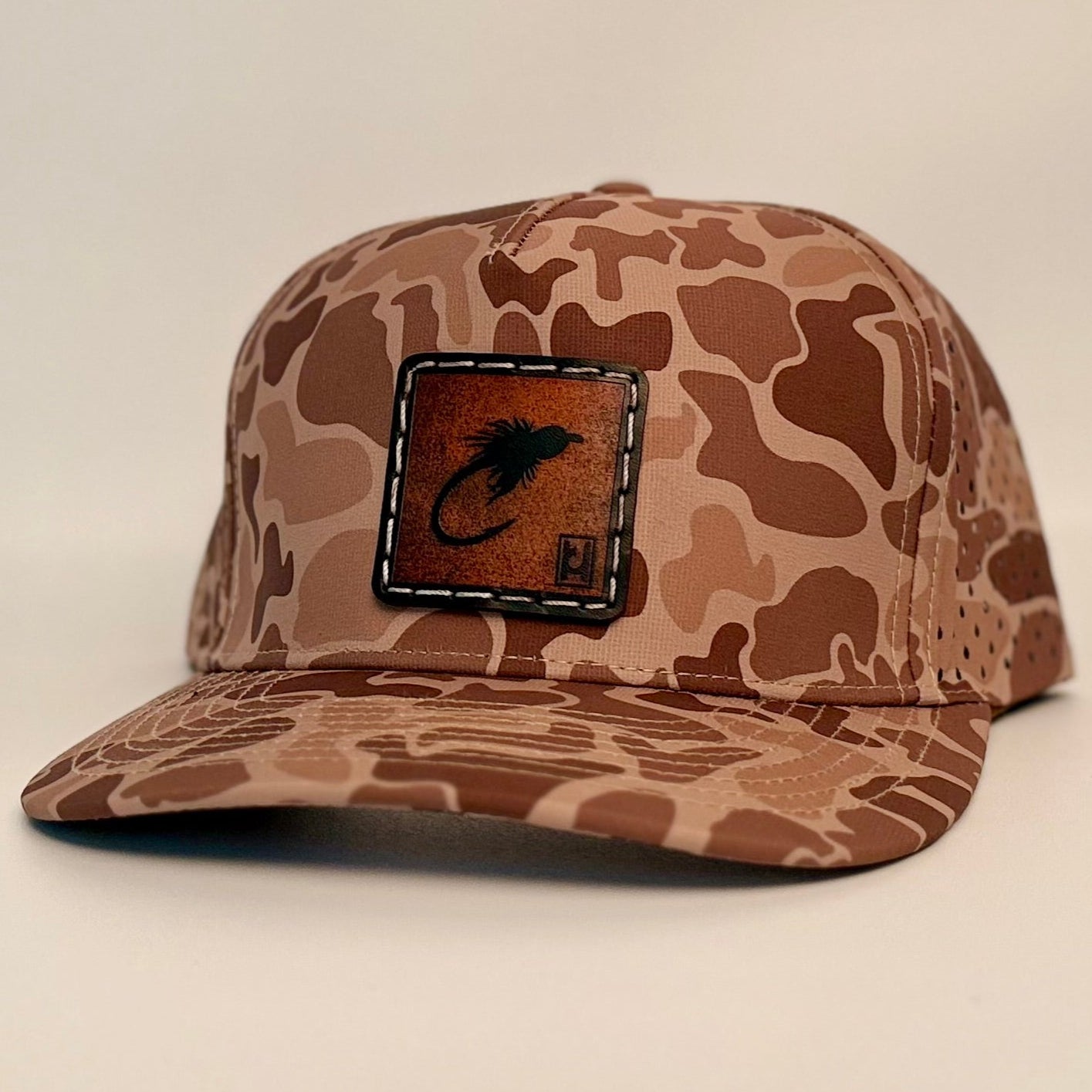 Zebra Midge Fly Pattern Leather Patch Hat