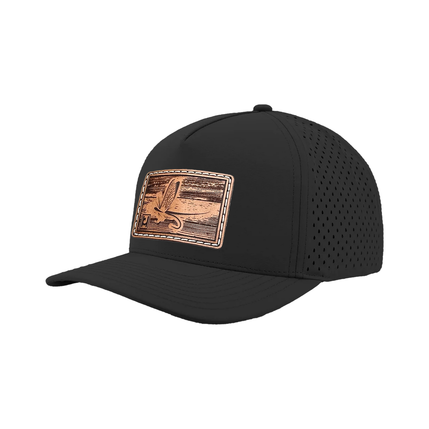May Fly Leather Patch Hat