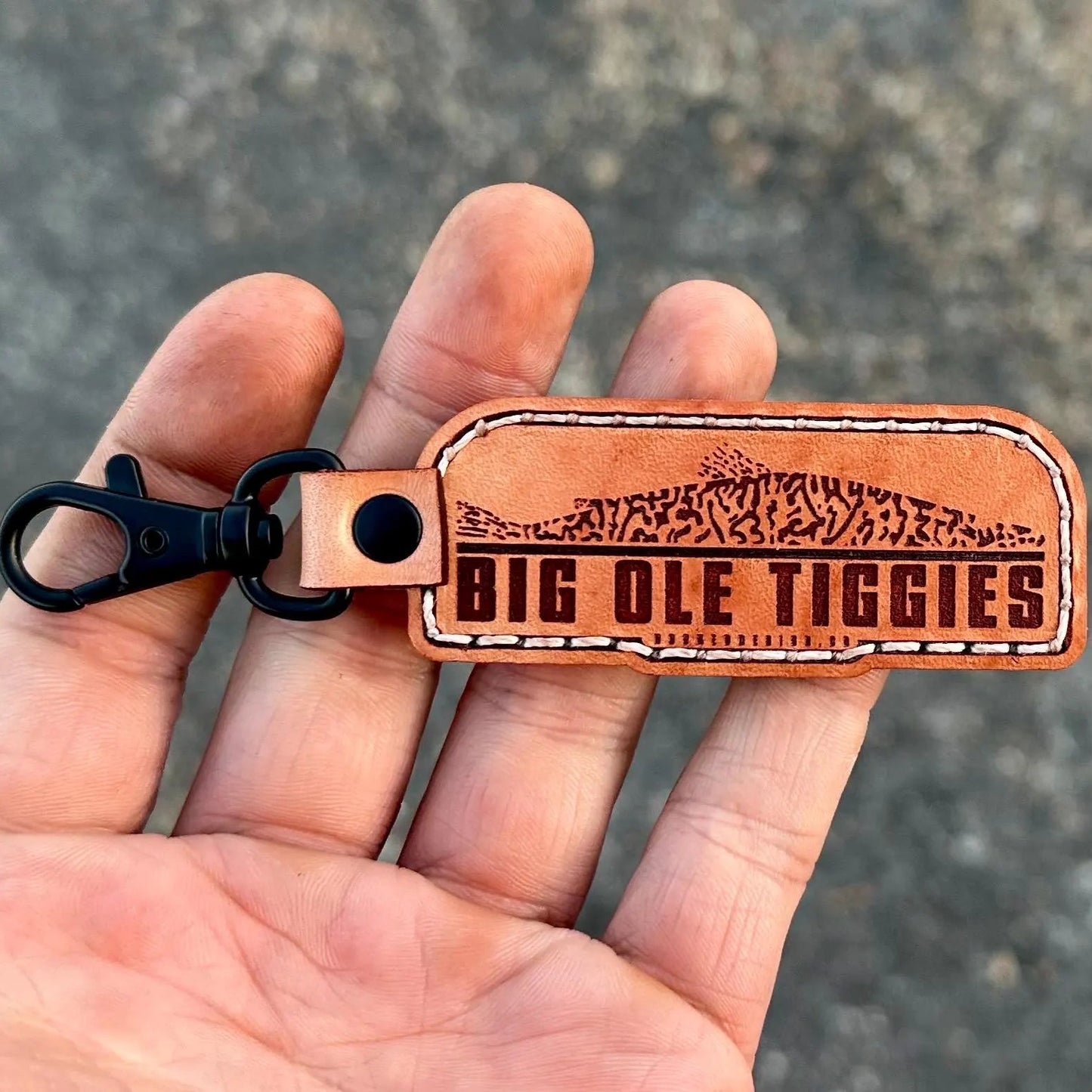 Big Ole Tiggies Genuine Leather Key Chain