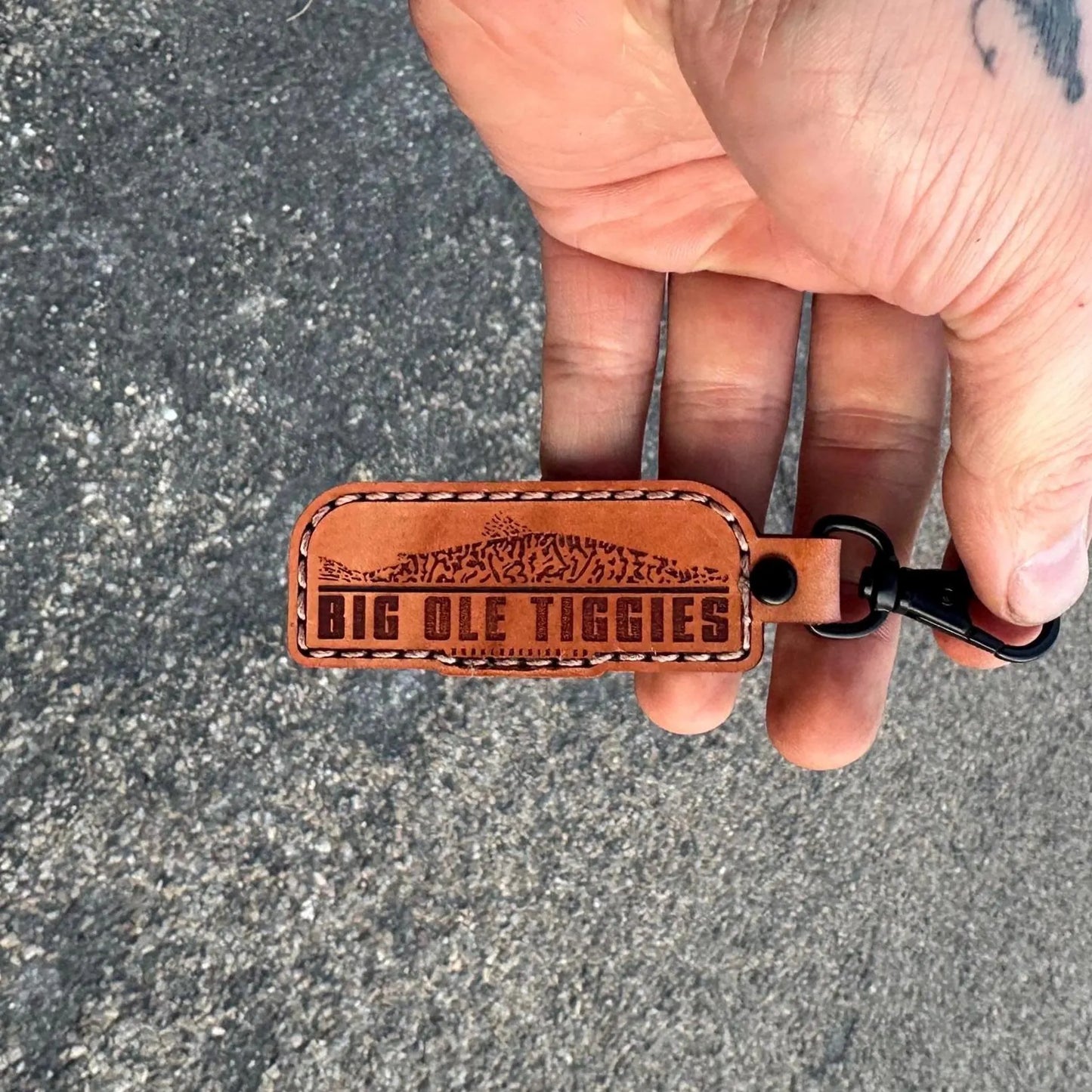 Big Ole Tiggies Genuine Leather Key Chain