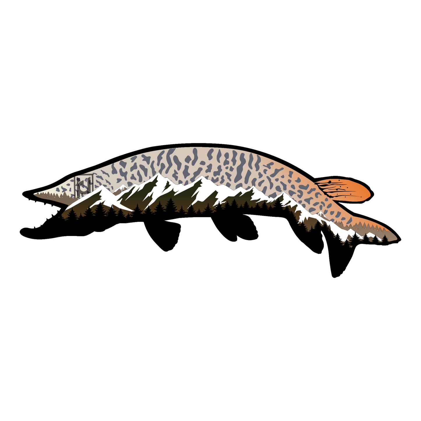 Tiger Muskie Sticker