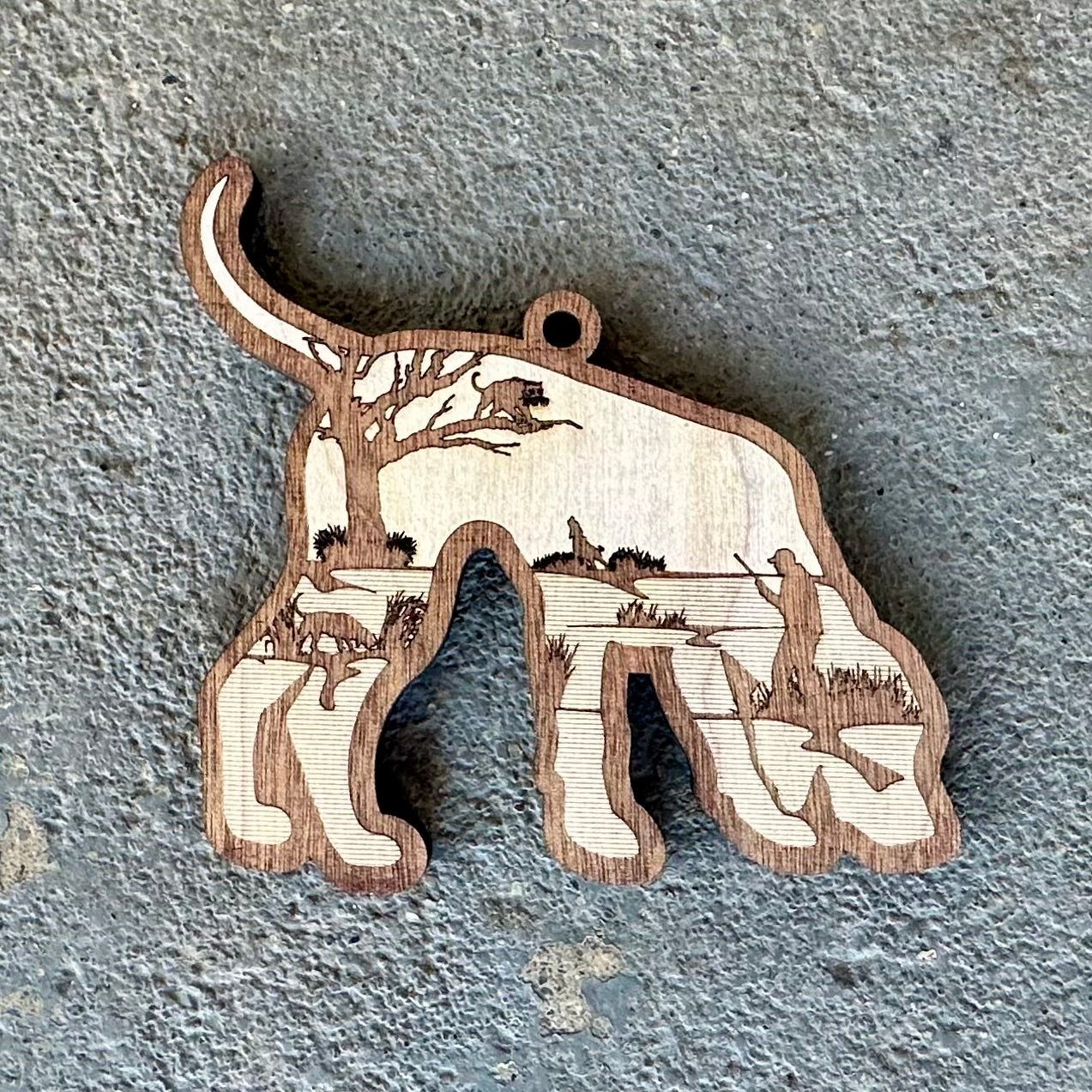 Wood Dog Tree Ornaments