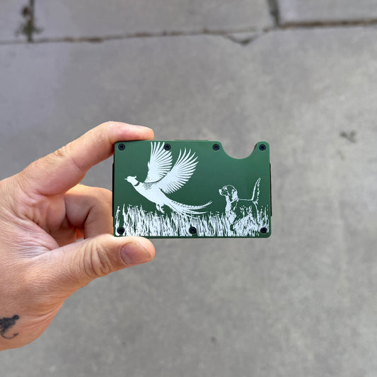 English Setter Aluminum wallet