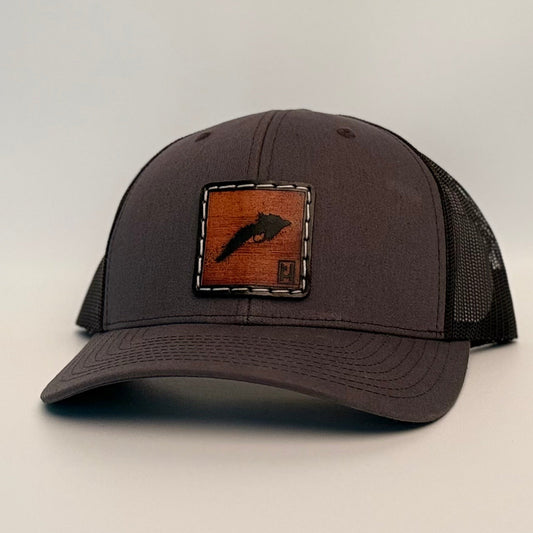 Sculpin Fly Pattern Leather Patch Hat