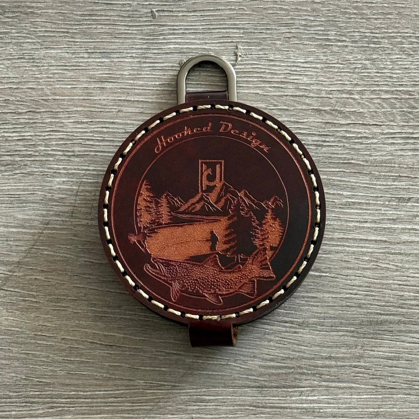 Leather Magnetic Circle Fly box