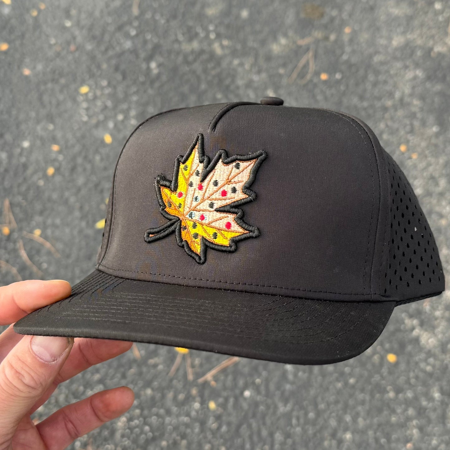 Fall Brown Trout Leaf hat