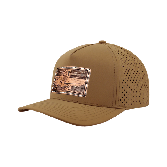 May Fly Leather Patch Hat
