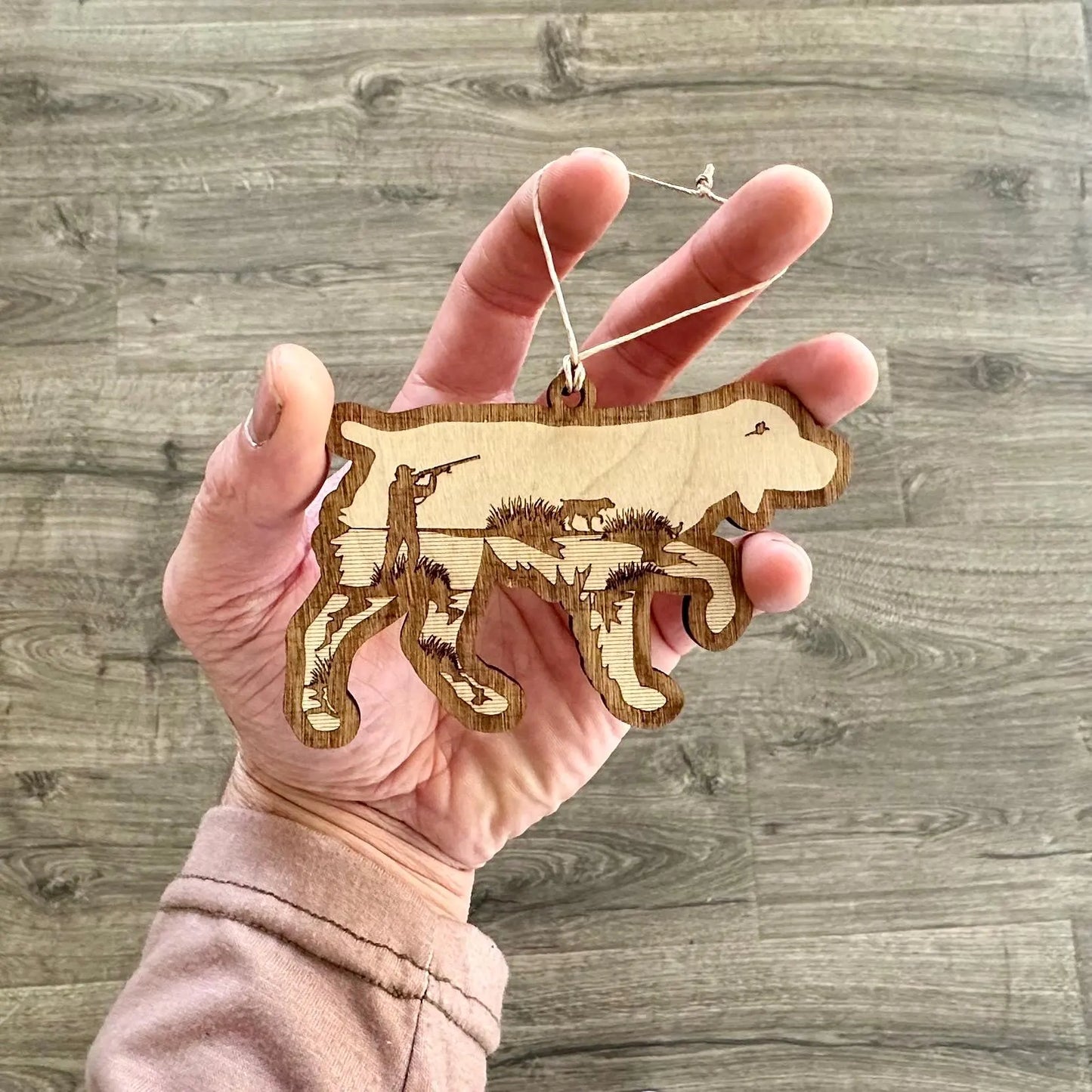 Wood Dog Tree Ornaments