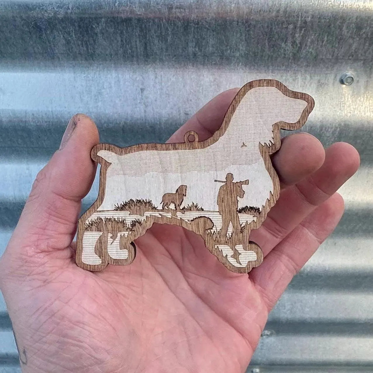 Wood Dog Tree Ornaments