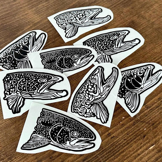 Trout Head Decals