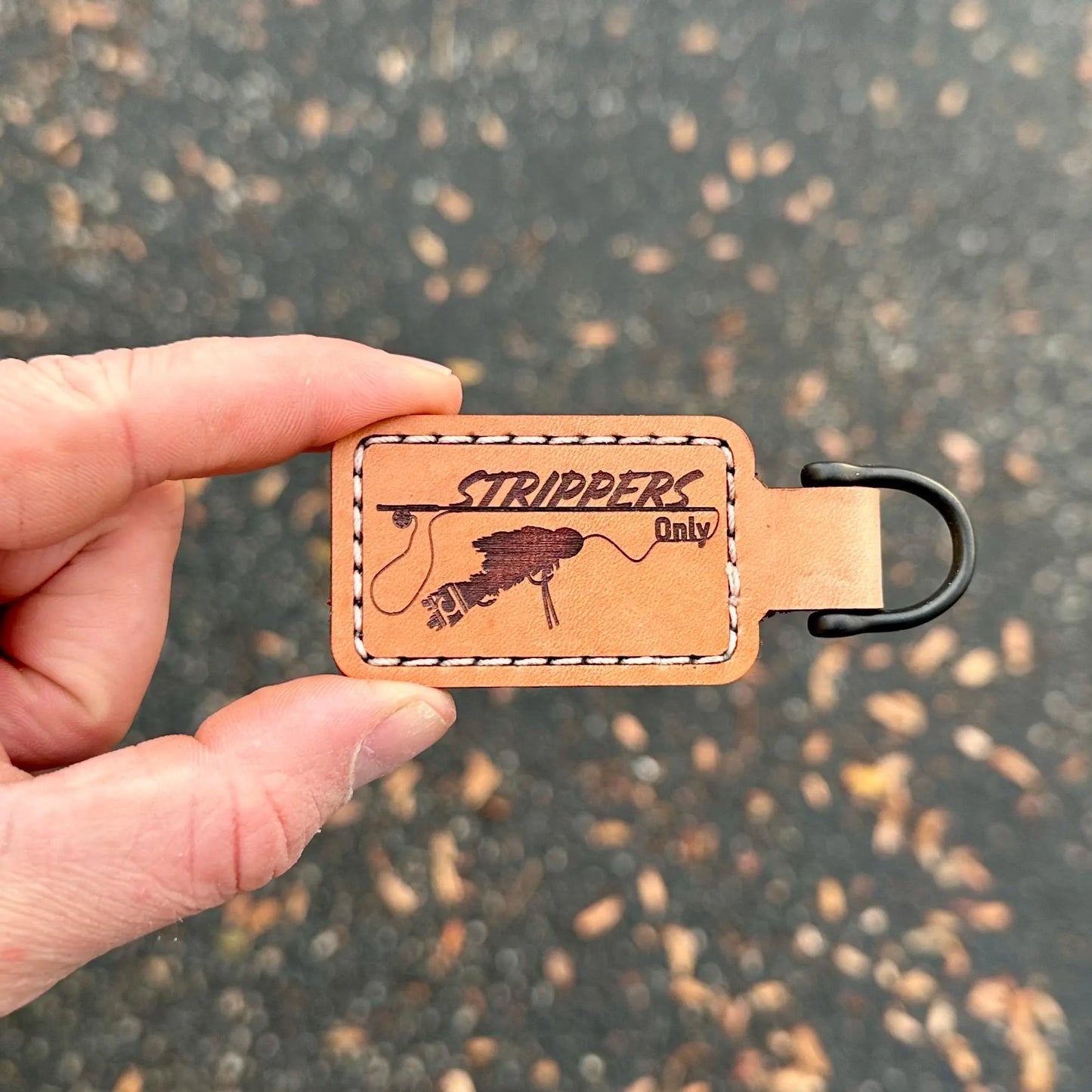 Strippers Only Genuine Leather Keychain