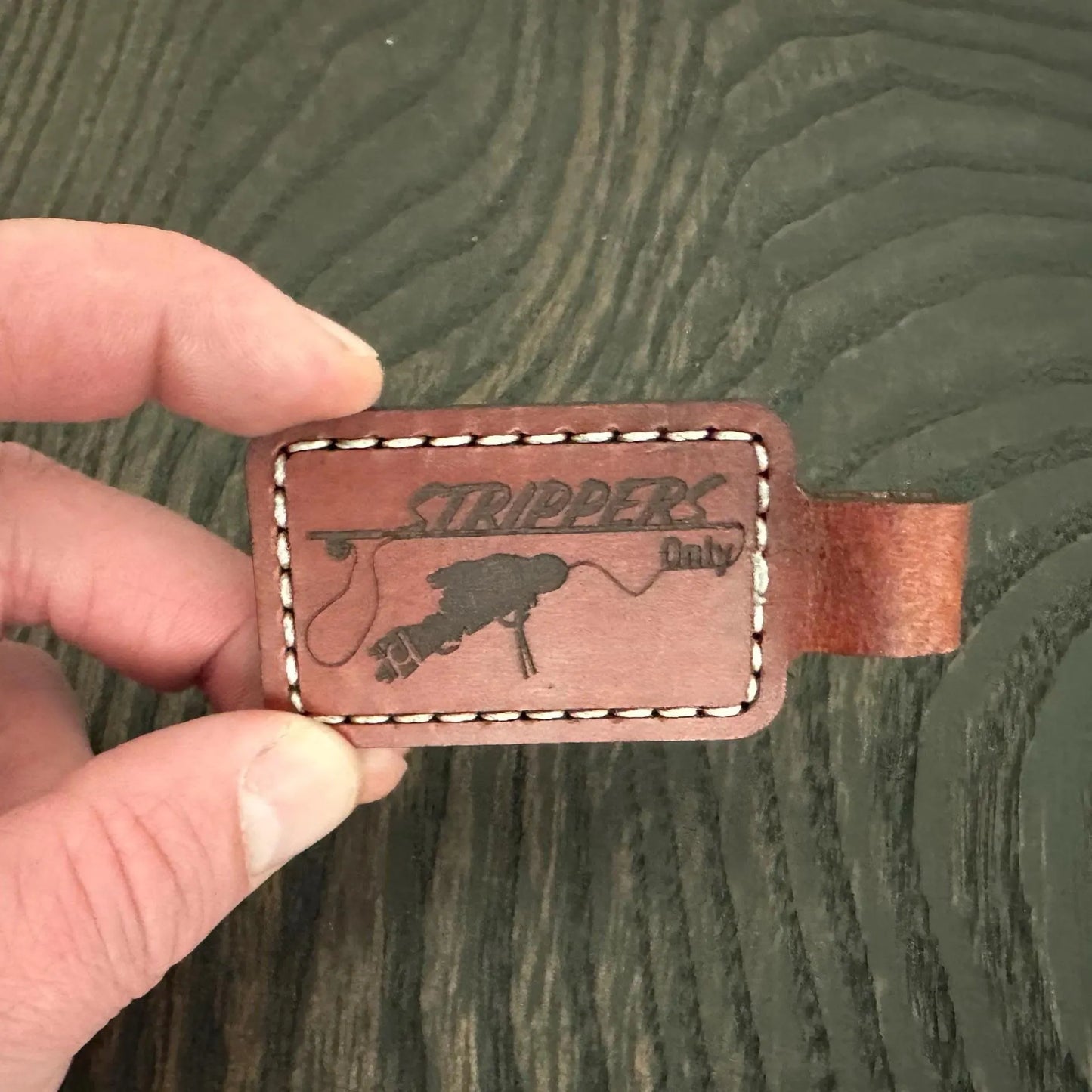 Strippers Only Genuine Leather Keychain