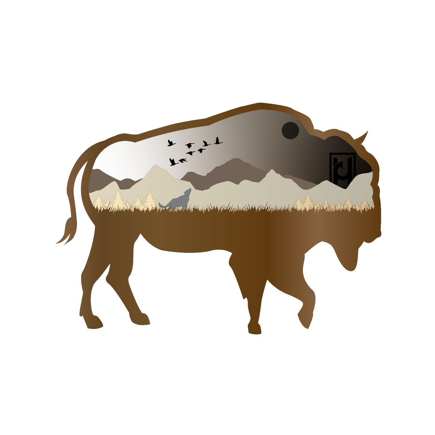 Bison Sticker