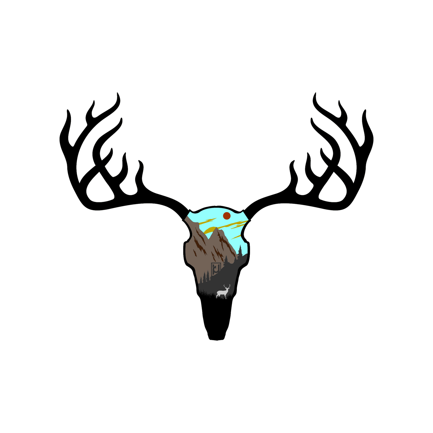 Deer Skull Sticker