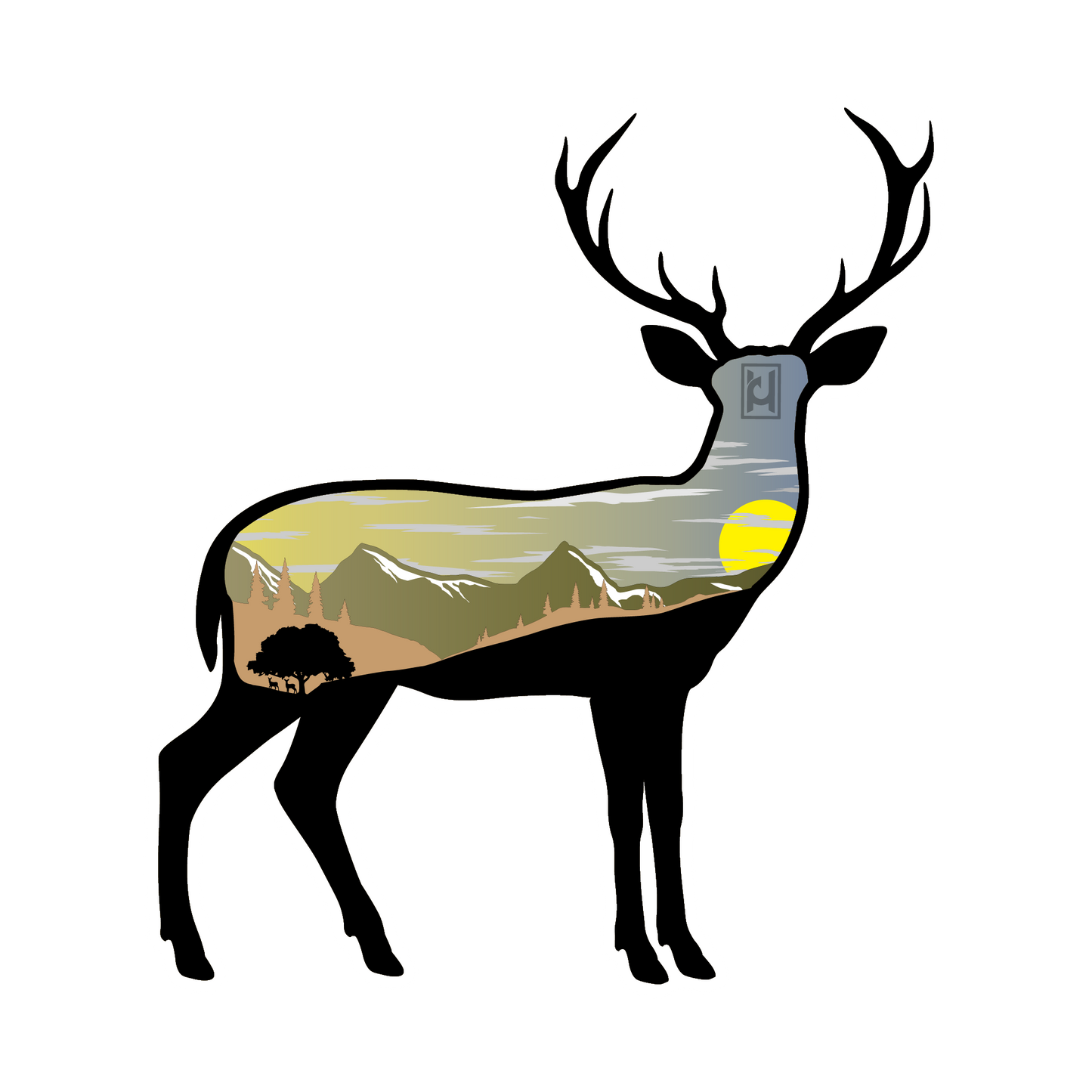 Deer sticker