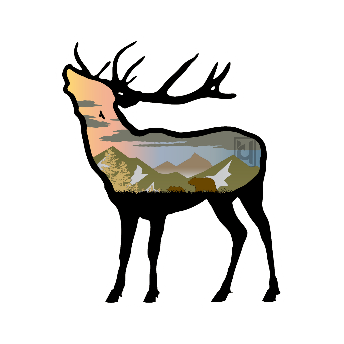 Elk Sticker