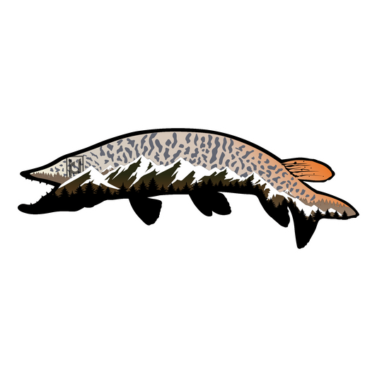 Tiger Muskie Sticker