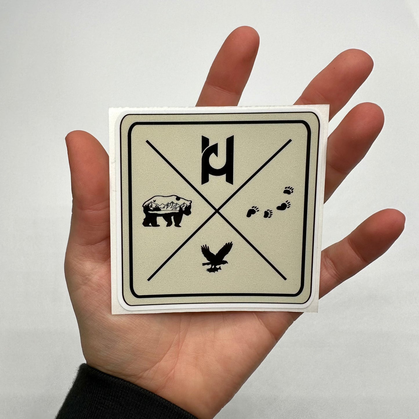 Bear Crossing Sticker